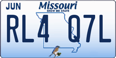 MO license plate RL4Q7L