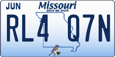 MO license plate RL4Q7N