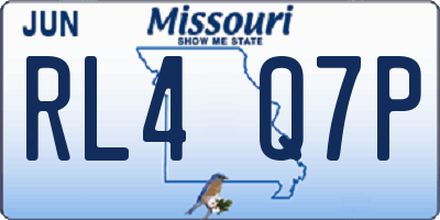MO license plate RL4Q7P