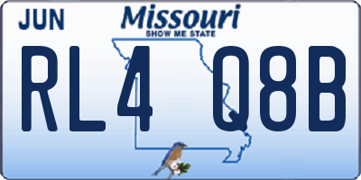 MO license plate RL4Q8B
