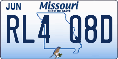 MO license plate RL4Q8D