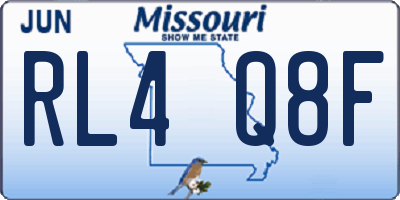 MO license plate RL4Q8F