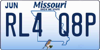 MO license plate RL4Q8P