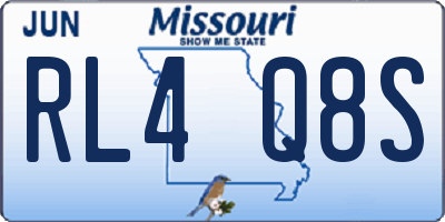 MO license plate RL4Q8S