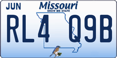 MO license plate RL4Q9B