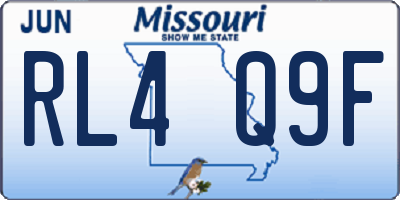 MO license plate RL4Q9F