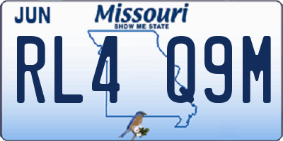 MO license plate RL4Q9M