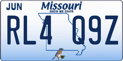 MO license plate RL4Q9Z