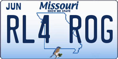 MO license plate RL4R0G