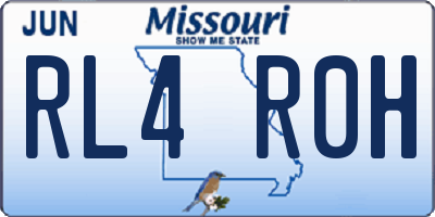 MO license plate RL4R0H