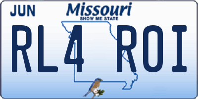 MO license plate RL4R0I