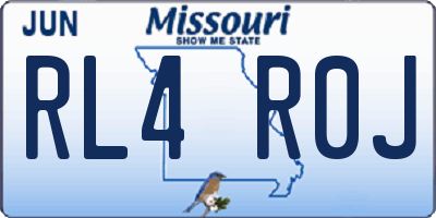 MO license plate RL4R0J