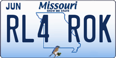 MO license plate RL4R0K