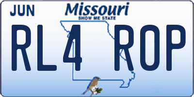 MO license plate RL4R0P