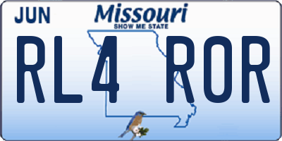MO license plate RL4R0R