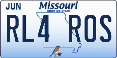MO license plate RL4R0S