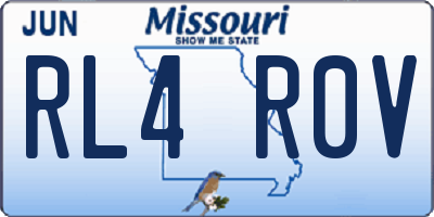 MO license plate RL4R0V