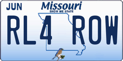 MO license plate RL4R0W