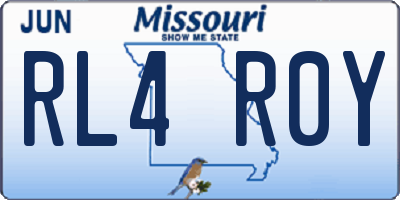 MO license plate RL4R0Y