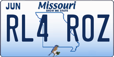 MO license plate RL4R0Z