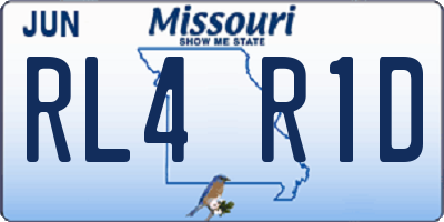 MO license plate RL4R1D