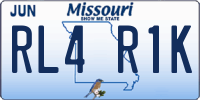 MO license plate RL4R1K