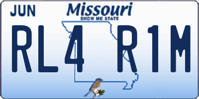 MO license plate RL4R1M