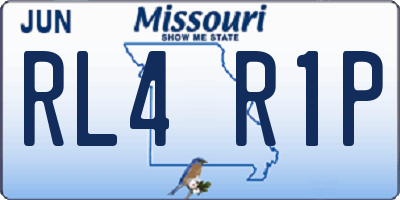 MO license plate RL4R1P