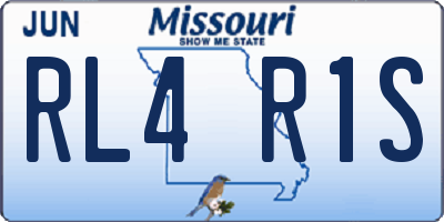 MO license plate RL4R1S