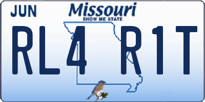 MO license plate RL4R1T