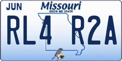 MO license plate RL4R2A