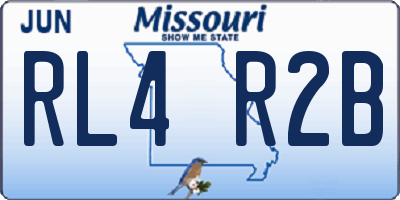 MO license plate RL4R2B