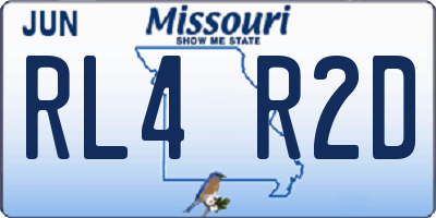 MO license plate RL4R2D