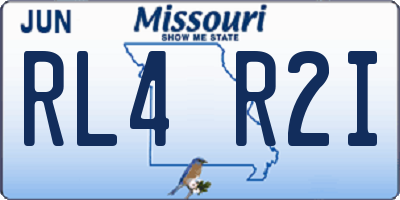 MO license plate RL4R2I