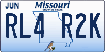 MO license plate RL4R2K