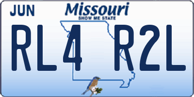 MO license plate RL4R2L