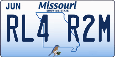 MO license plate RL4R2M
