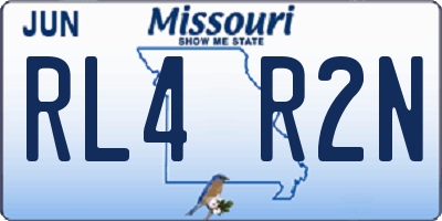 MO license plate RL4R2N