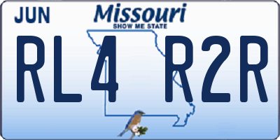 MO license plate RL4R2R