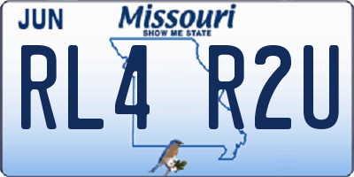 MO license plate RL4R2U