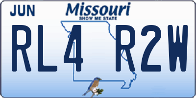 MO license plate RL4R2W
