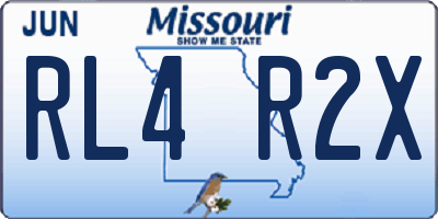 MO license plate RL4R2X