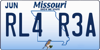 MO license plate RL4R3A
