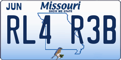 MO license plate RL4R3B