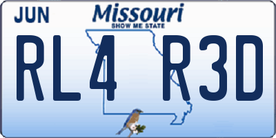 MO license plate RL4R3D
