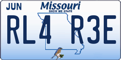 MO license plate RL4R3E