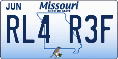 MO license plate RL4R3F