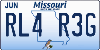 MO license plate RL4R3G