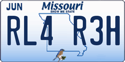MO license plate RL4R3H