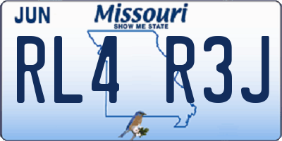 MO license plate RL4R3J